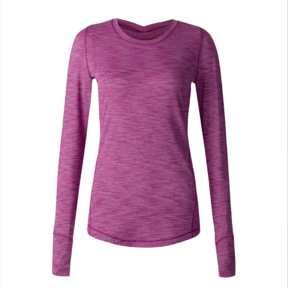 LULULEMON | 5 Mile Long Sleeve in Heathered Regal Plum, Size 8